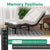 Adjustable Bed Base with Wireless Remote, Adjustable Leg Heights Bed Frame