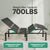 Adjustable Bed Base with Wireless Remote, Adjustable Leg Heights Bed Frame
