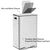 16 Gallon Dual Garbage Bin Recycle Combo, Slim Stainless Steel, 60L Trash Bin for Kitchen/Office, Silver