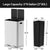 16 Gallon Dual Garbage Bin Recycle Combo, Slim Stainless Steel, 60L Trash Bin for Kitchen/Office, Silver