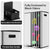 16 Gallon Dual Garbage Bin Recycle Combo, Slim Stainless Steel, 60L Trash Bin for Kitchen/Office, Silver
