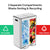 16 Gallon Dual Garbage Bin Recycle Combo, Slim Stainless Steel, 60L Trash Bin for Kitchen/Office, Silver