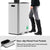 16 Gallon Dual Garbage Bin Recycle Combo, Slim Stainless Steel, 60L Trash Bin for Kitchen/Office, Silver