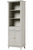 Bookcases with 4 Doors and 1 Drawer, Floor Standing Display Storage with 1 Adjustable Shelf, Tall Bookcase for Home Office, Living Room (White Oak, 4 Doors)