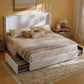 RECCI Upholstered Wingback Bed Frame with Storage Drawers