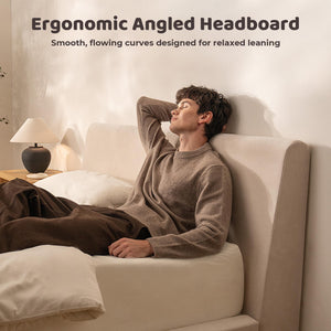 RECCI AirFrame™ Bed Frame with Ergonomic Angled Headboard