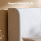 RECCI Upholstered Wingback Bed Frame with Storage Drawers