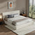 RECCI Cloud Upholstered Bed Frame with Headboard, 5 Inch Foam Padded Platform, No Box Spring, Easy Assembly