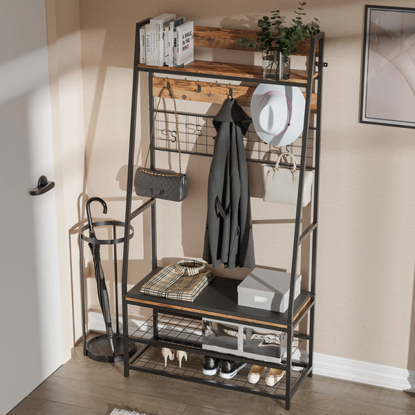 coat-rack-hall-tree-with-shoe-bench-for-entryway-5-in-1-design-clothes-rack-with-shoe-storage-and-diy-hooks-industrial-accent-furniture-with-metal-frame-cushion-included-rustic-brown