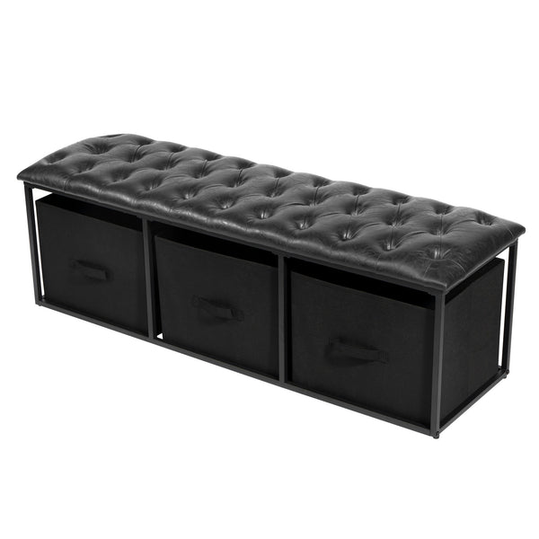 cozy-castle-52-faux-leather-bench-entryway-bench-with-storage-bins-button-tufted-ottoman-bedroom-bench-upholstered-dining-bench-black