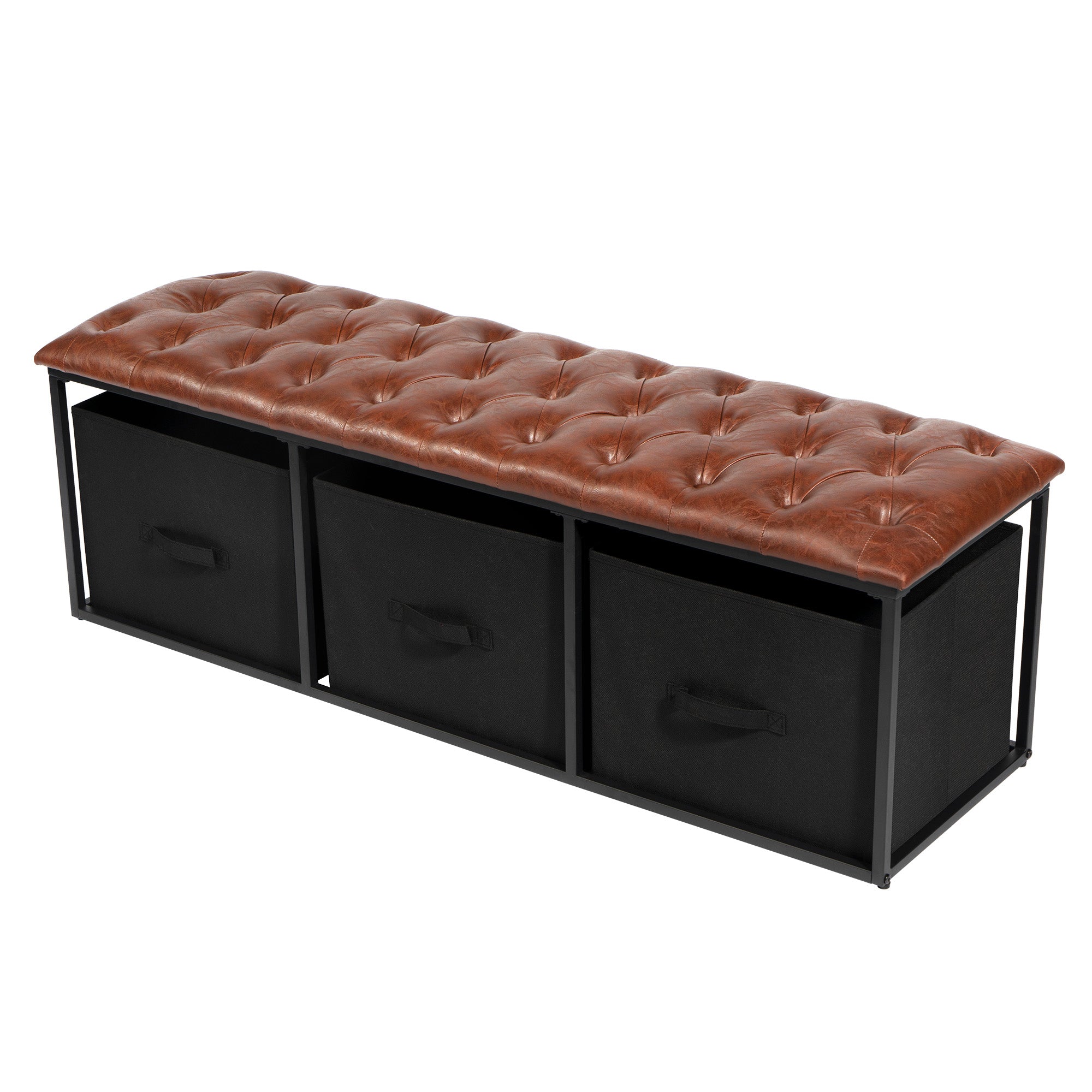 cozy-castle-52-faux-leather-bench-entryway-bench-with-storage-bins-button-tufted-ottoman-bedroom-bench-upholstered-dining-bench-black